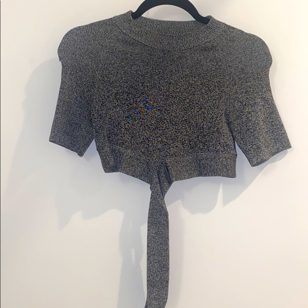 Alexander want fitted cropped top